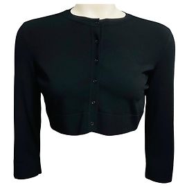 Alaïa Kurzer Strickstrickcardigan in Schwarz Alaia Schwarz