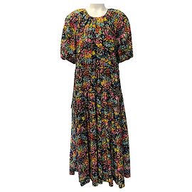Autre Marque Robe midi Leur Logette Black / Multi Floral Noir