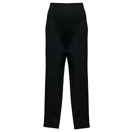 Calças micro stretch pretas de perna afunilada com fecho de correr no tornozelo Prada Preto