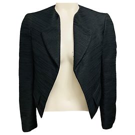 Giacca Cropped Yves Saint Laurent Black New Vintage II Collection Nero