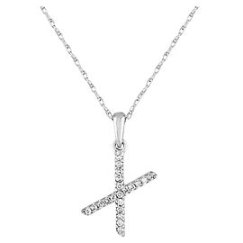 Autre Marque 14k Weißgold & Diamant Initialen-Halskette - X Andere