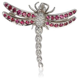 Broche libellule en platine, rubis et diamants Tiffany & Co. Autre