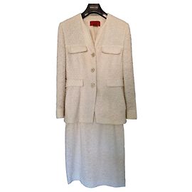 Ensemble Tailleur-jupe Valentino Blanc cassé
