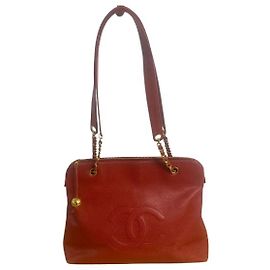 Chanel Coco Mark Chain Tote Bag in Red (1194) Other