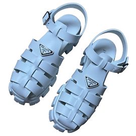 Prada Monolith Rubber Sandals Men White