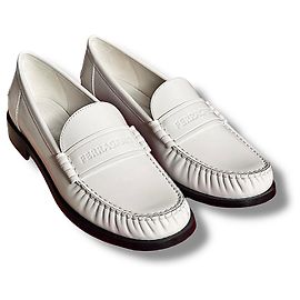 Mocassins Salvatore Ferragamo en cuir blanc Blanc