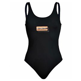 Costume da bagno intero Burberry Nero con Logo Nero