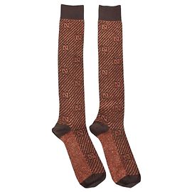 Gucci GG Metallic Socken Braun Metallisch