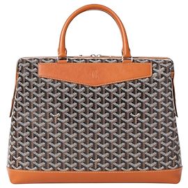 Goyard Bolsa Documentos Cisalpin Marrom Bege