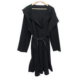 Autre Marque PLAIN PEOPLE Wool Mossa Hooded Coat Black