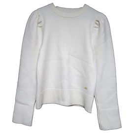 Autre Marque Pull en maille en laine St.Cecilia Écru