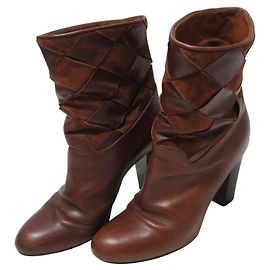 Autre Marque Botas curtas de couro Michel Vivien Marrom