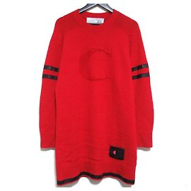 Coach×Champion Strickkleid aus Woll-Kaschmir-Mischung Rot