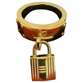 Hermès Kelly Scarf Ring in Gold-Tone Metal Gold hardware