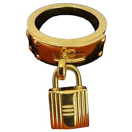 Hermès Kelly Scarf Ring in Gold-Tone Metal Gold hardware