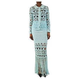 Autre Marque Set con camicia e gonna in tessuto blu - taglia XXS Blu