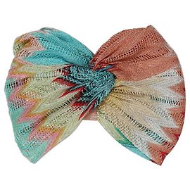 Autre Marque Turbante a zig-zag in lurex multicolore Multicolore