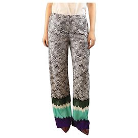 Missoni Graue Zickzack-Hose - Größe UK 12 Grau