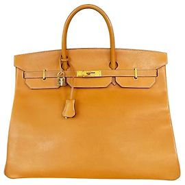 Hermès Birkin 40 Vache Naturelle Handbag Tan Brown