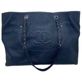 Borsa Chanel GST in Pelle Caviar Blu Navy Blu