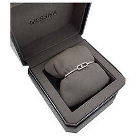Pulseira Messika Move Uno Oval Diamantes Ouro Branco 18k Prata