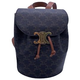 Céline Serene Triumph Canvas Rucksack Braun