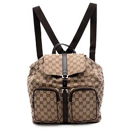 Gucci Beige GG Canvas Jackie Backpack Beige
