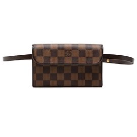 Louis Vuitton Pochette Florentine in Damier Ebene marrone Marrone