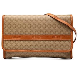 Céline Celine Beige Macadam Toile Enduite Crossbody Beige