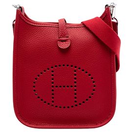 Hermès Red Clemence Evelyne I TPM Rosso