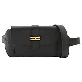 Hermès Black Swift Elan Pocket 24 Belt Bag Black
