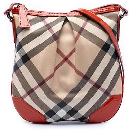 Burberry Beige Supernova Check Coated Canvas Dryden Crossbody Autre