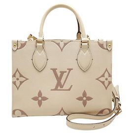 Louis Vuitton Beige Bicolor Monogram Empreinte Giant Onthego PM Beige