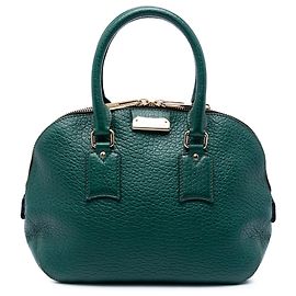 Bolsa Bowling Heritage Orchard em couro de bezerro Small Grained Green Burberry Verde Verde escuro