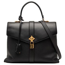 Louis Vuitton Rose Des Vents MM em couro de bezerro granulado e liso preto Preto