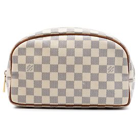 Neceser Louis Vuitton White Damier Azur 25 Blanco