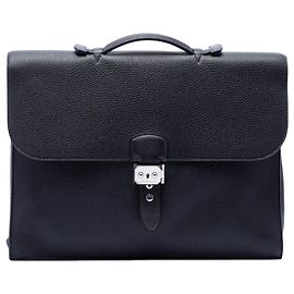 Hermès Sac A Depeches 38 em Togo preto Preto