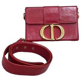 Bolsa Dior Montaigne Box em couro vermelho Vermelho