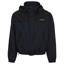 Céline Logo Embroidery Windbreaker Navy Jacket Blue