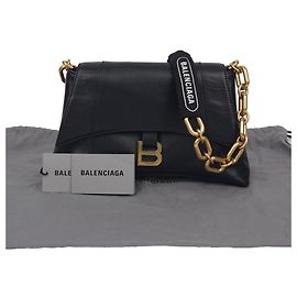 Balenciaga Downtown Small Chain Shoulder Bag Black