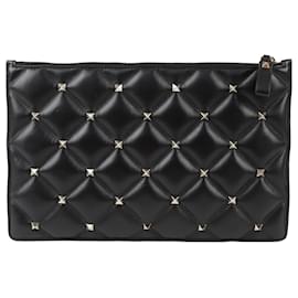 Valentino Garavani Pochette Candy sertie de strass Noir
