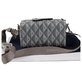 Dior Ringo Messenger Shoulder Crossbody Bag Umhängetasche Grau