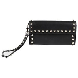 Valentino Garavani Rockstud Strap Long Wallet Black