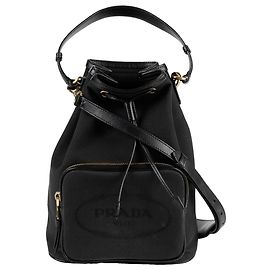 Prada Borsa Tote Duet Bucket Large a Spalla Nero