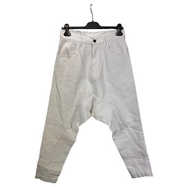 Autre Marque Bassike Jeans Super Lo Slung Blancos Blanco