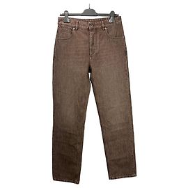 Bottega Veneta Jeans Boyfriend em algodão marrom Marrom