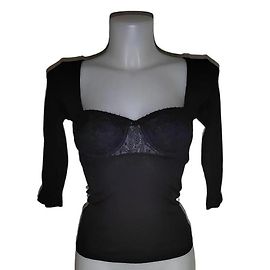 Top Bustier de Encaje La Perla Negro Negro