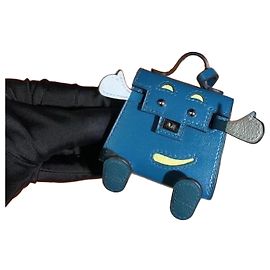 Hermès Kellydoll Leather Bag Charm - Blue Blue