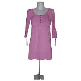 Vestido Túnica Caftán Galliano Rosa de Algodón Rosa