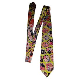 Gravata de seda Emilio Pucci Multicor